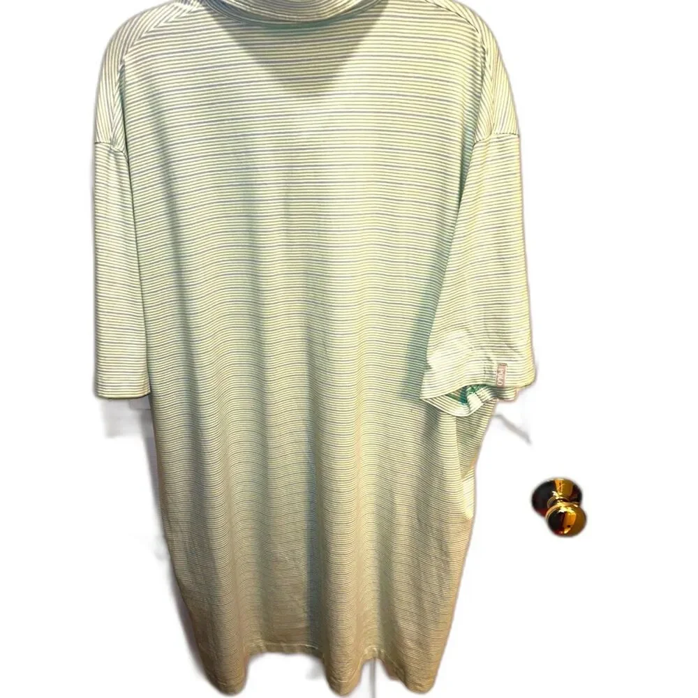 Ralph Lauren POLO GOLF Green /Gray Striped Shirt Size XL Gently Used